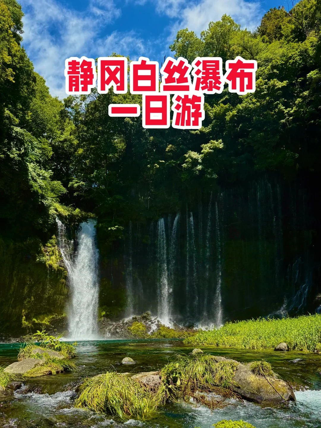 静冈「白丝瀑布」｜富士山+绝美瀑布同框