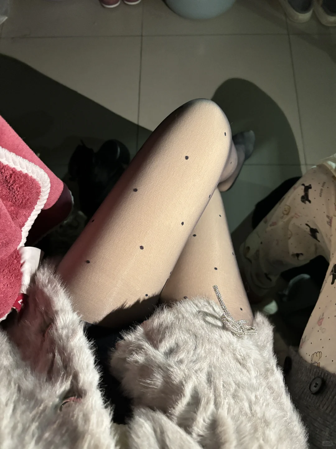 去年买的波点黑丝今年还是好喜欢🥹