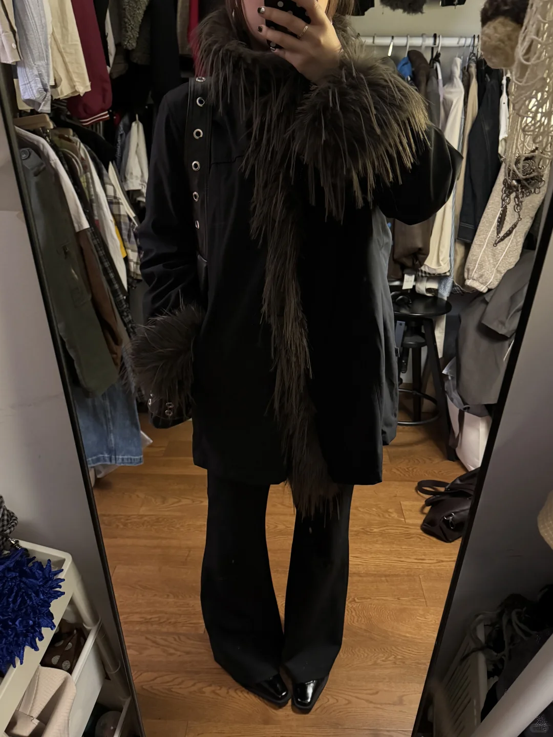 158 120斤 微胖苹果型 毛绒外套试穿篇🪶⋆⁺₊