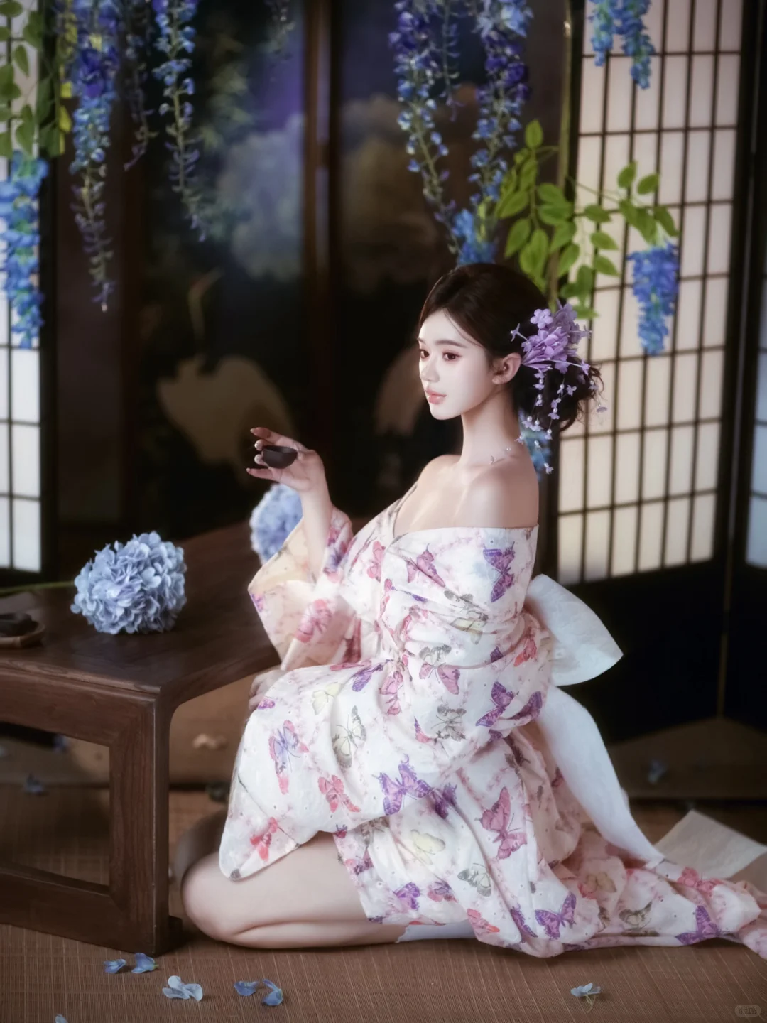 蓝紫色系的浪漫🪻 轻私房写真 蓝紫色系