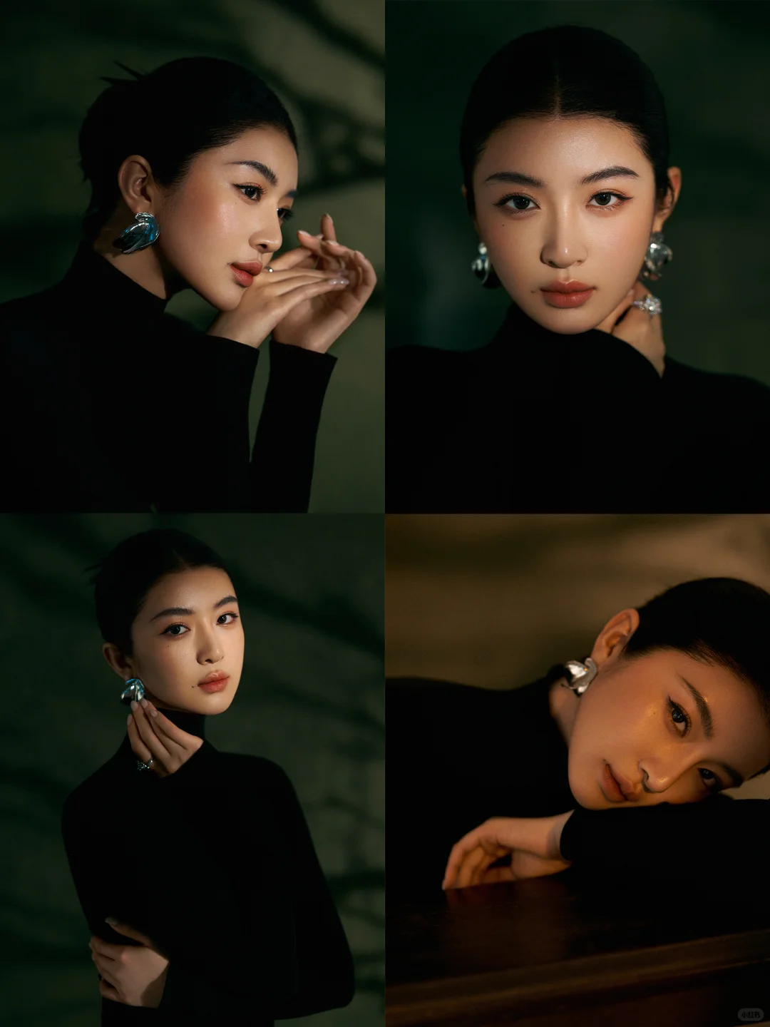 暗夜缪斯 一袭黑裙写尽优雅｜复古肖像