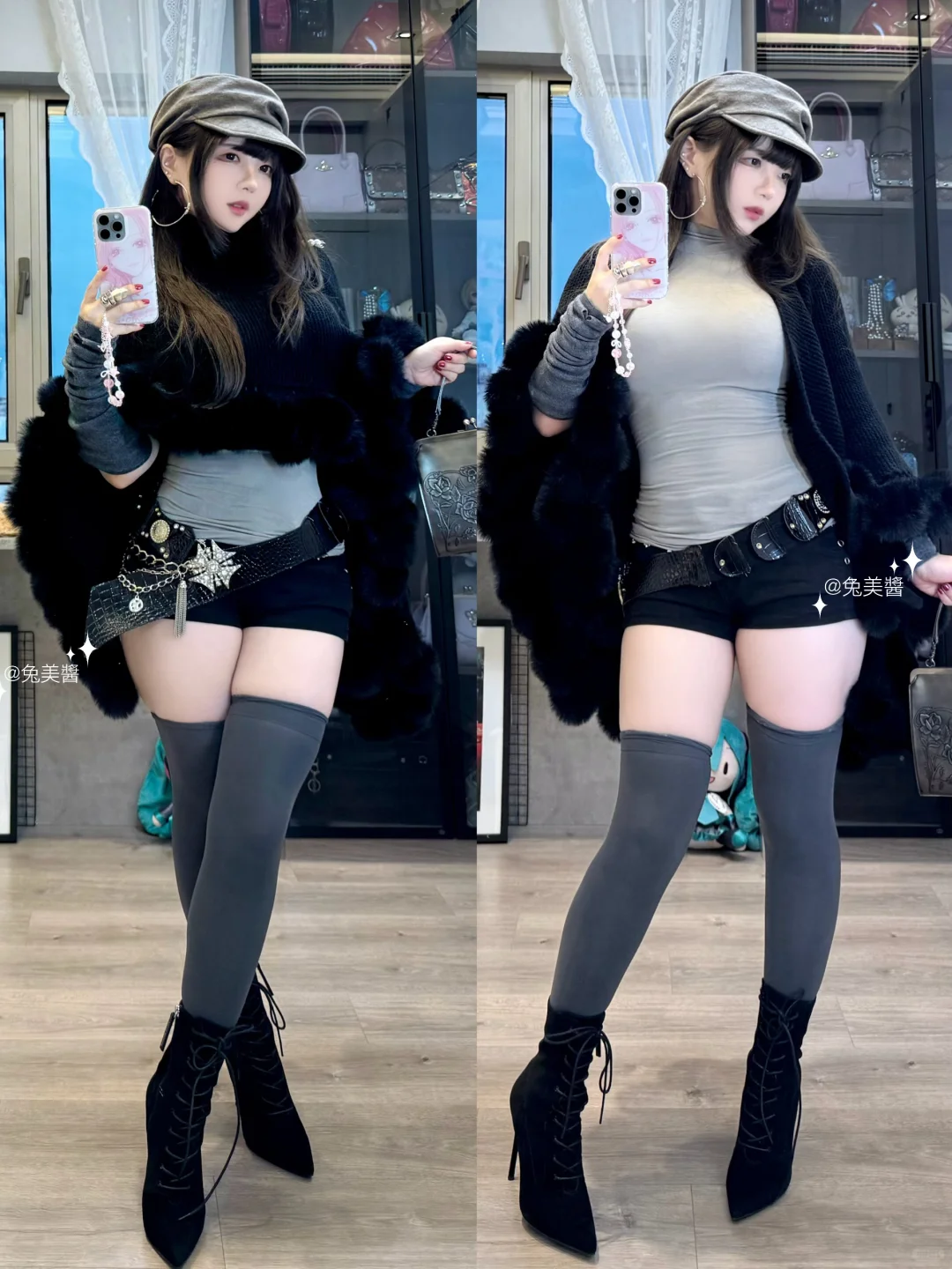 古早辣妹🖤⋆好喜欢我的酒杯腿！