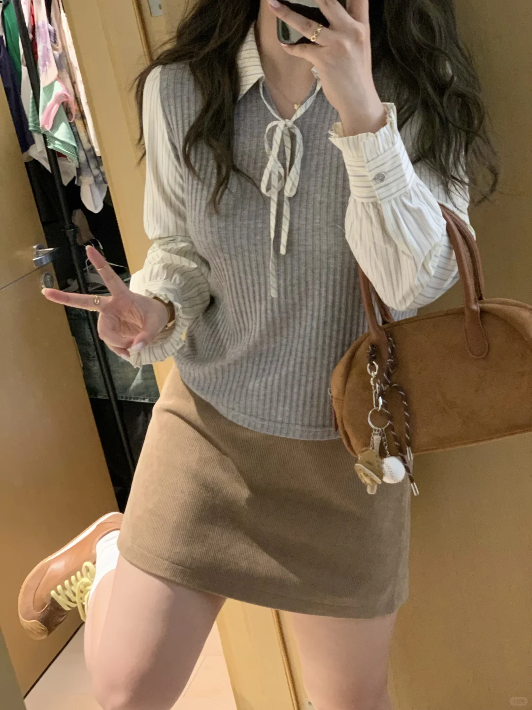 140斤微胖穿搭｜叠穿的季节!!vintage中古感!