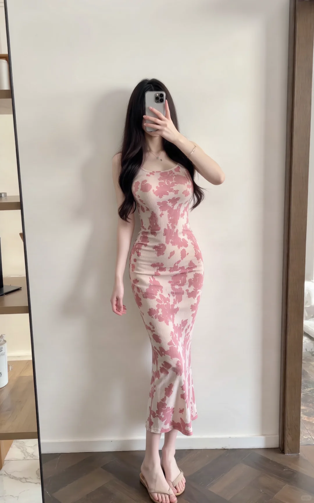 仙气飘飘的粉色长裙👗