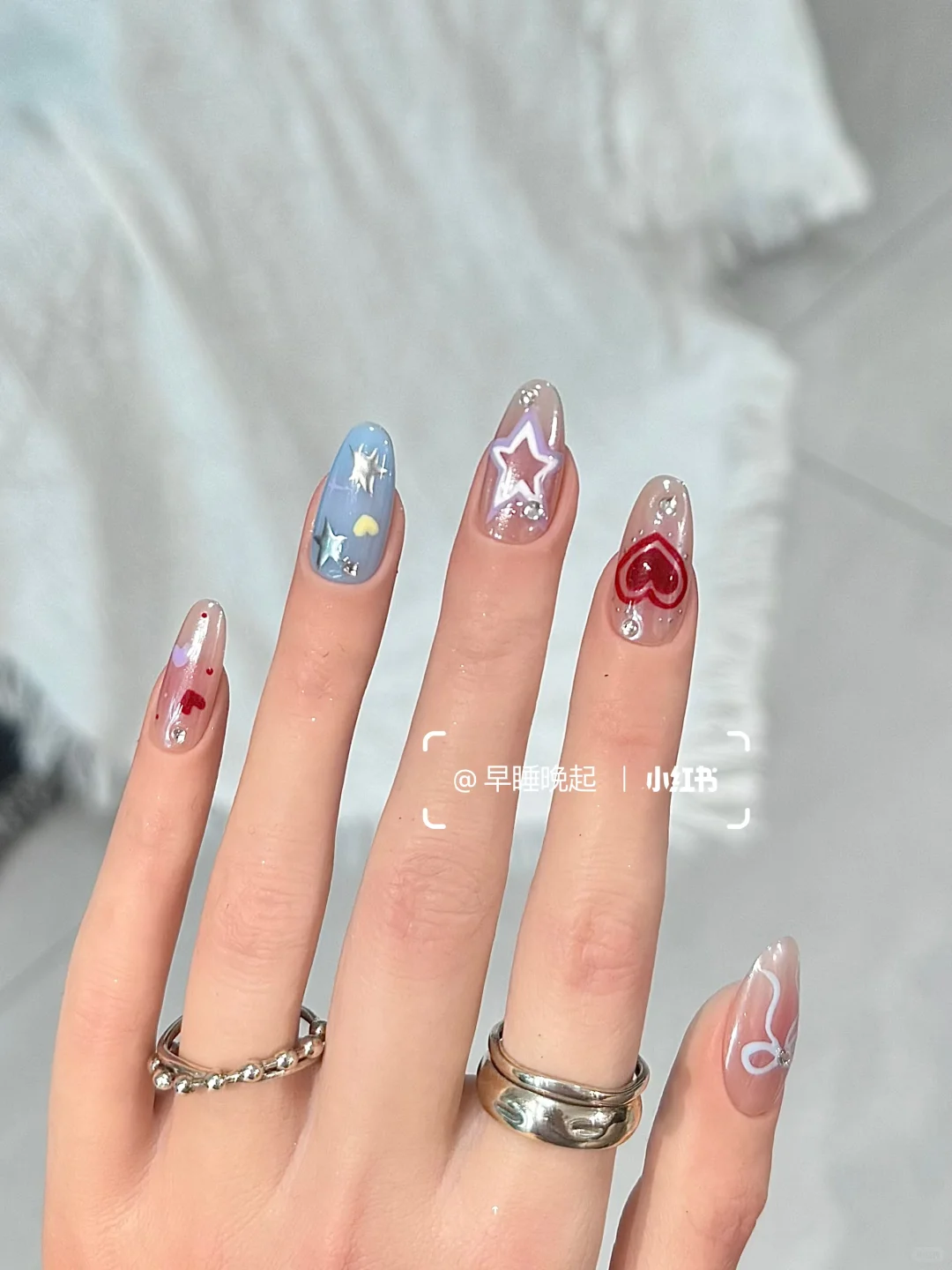 Ins风甜辣涂鸦美甲💅