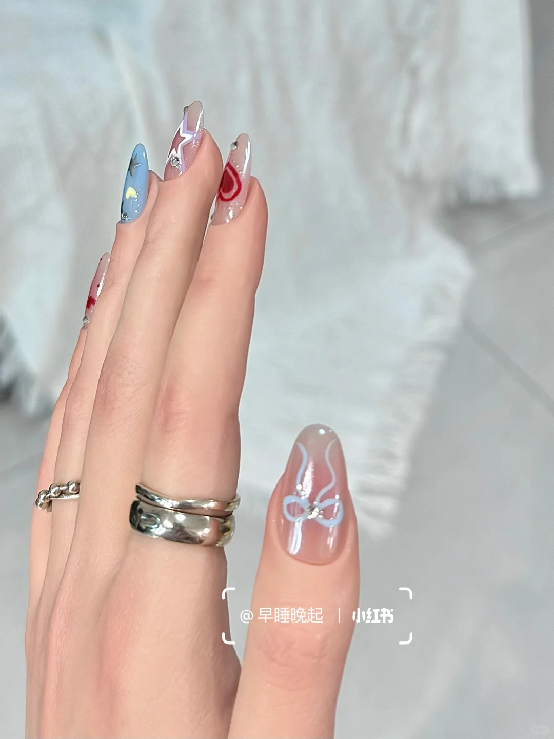 Ins风甜辣涂鸦美甲💅