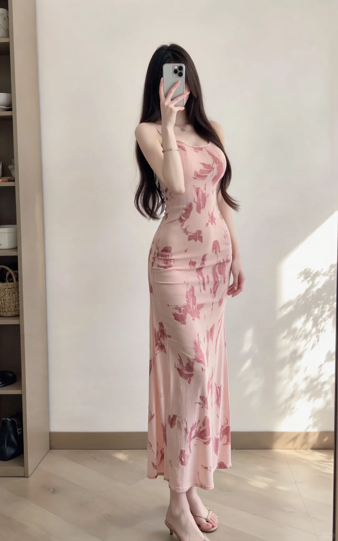 仙气飘飘的粉色长裙👗