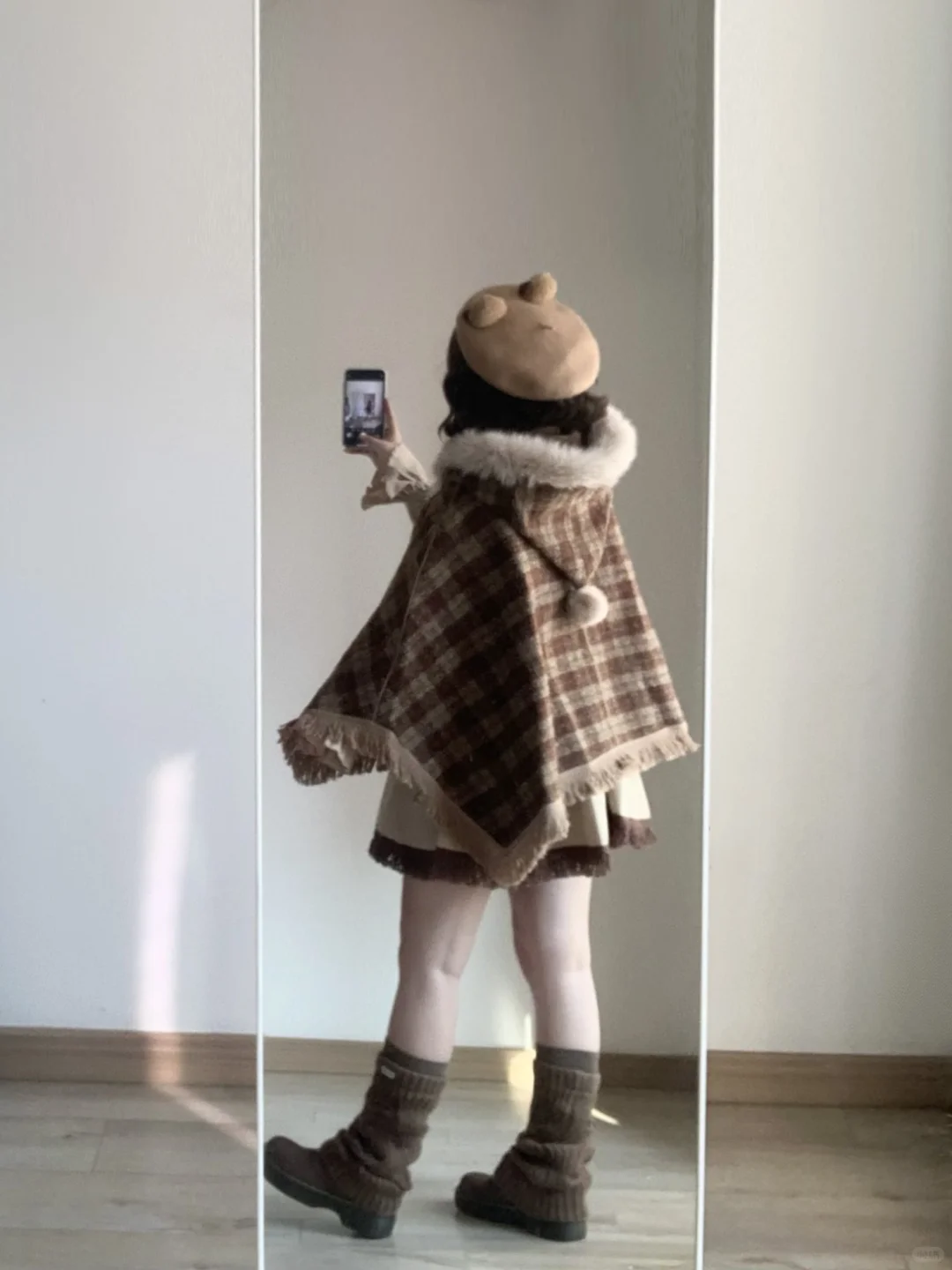 160 120｜微胖甜妹复古棕色系穿搭🍂好可爱