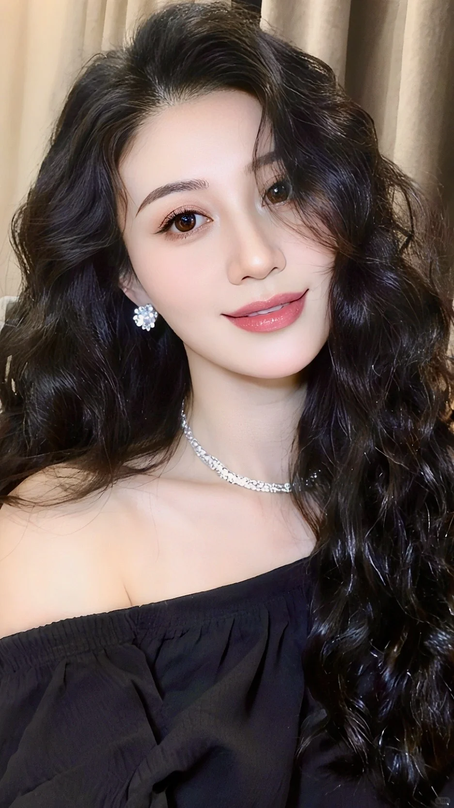 神仙姐姐，可太美了！🥰 羊毛卷发型你敢尝试