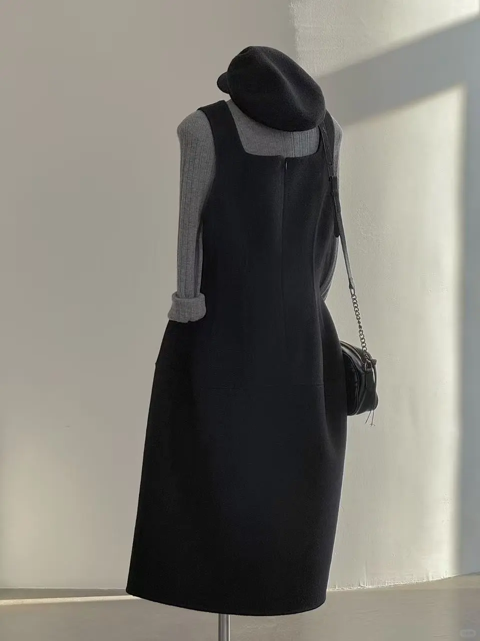 秋冬本命背心裙🖤收腰小黑裙长款来啦！