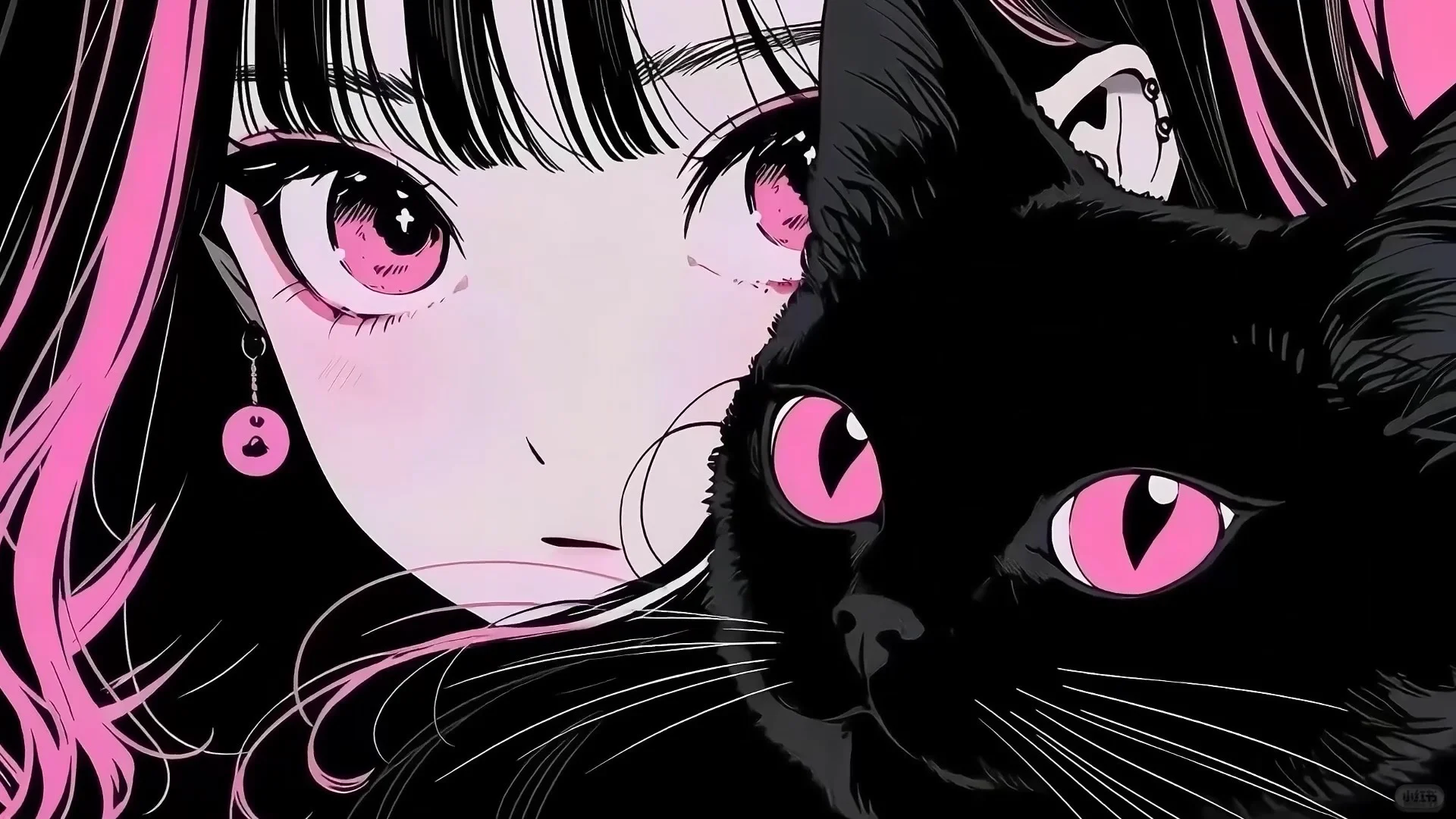 黑猫少女动态壁纸｜ipad平板live动态壁纸