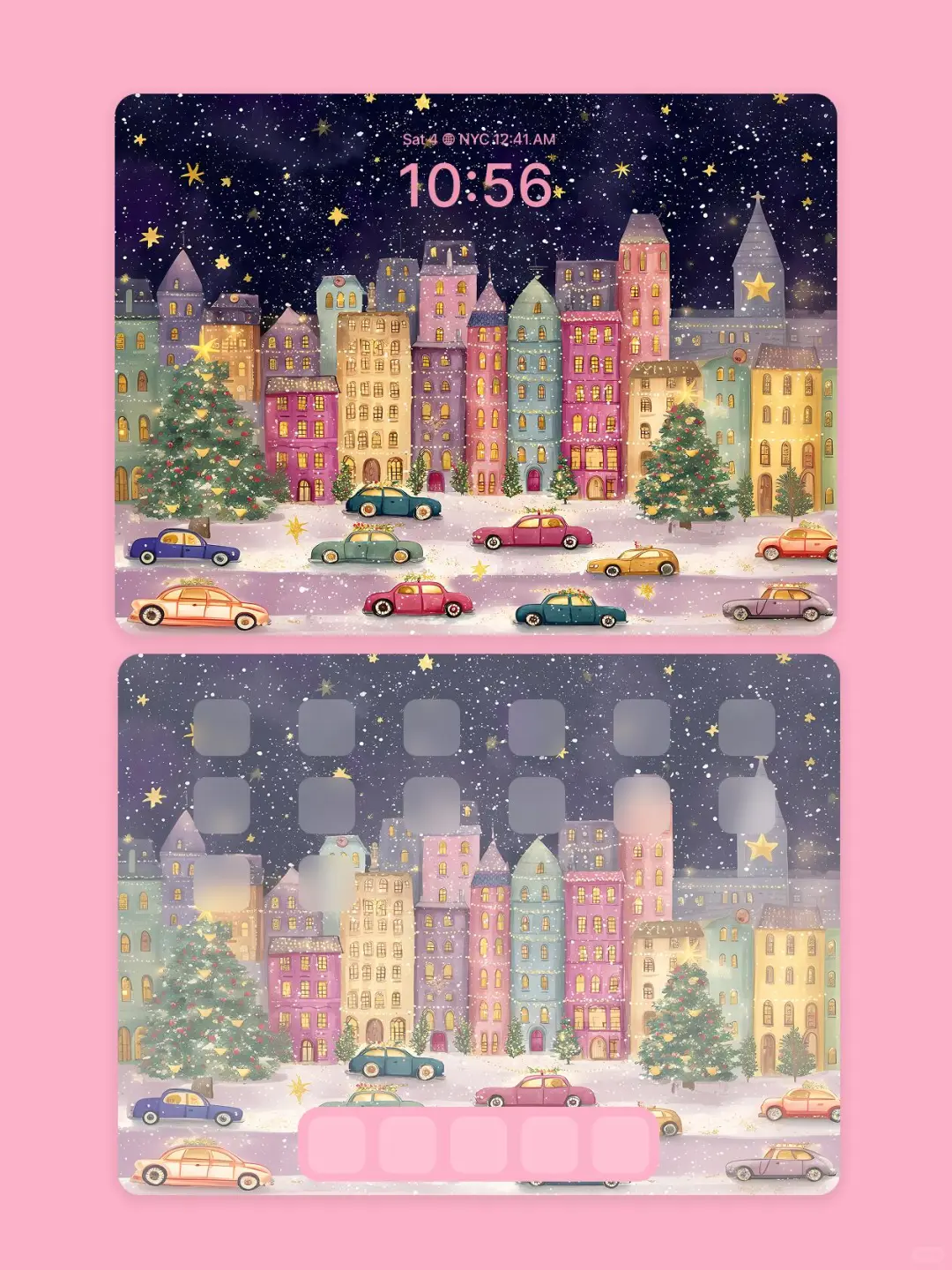 星光坠入糖果城｜圣诞氛围感壁纸