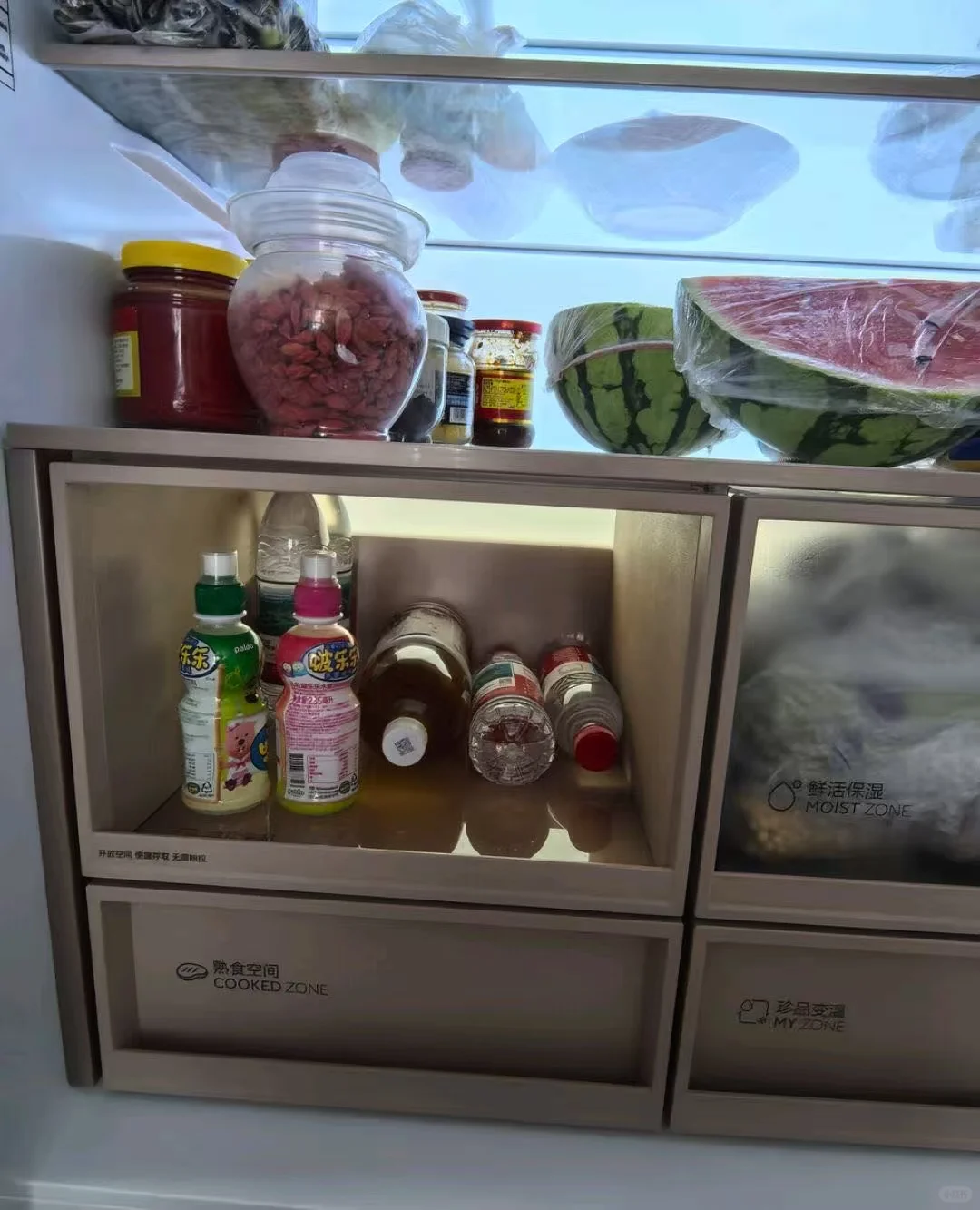 我家冰箱和女神同框了