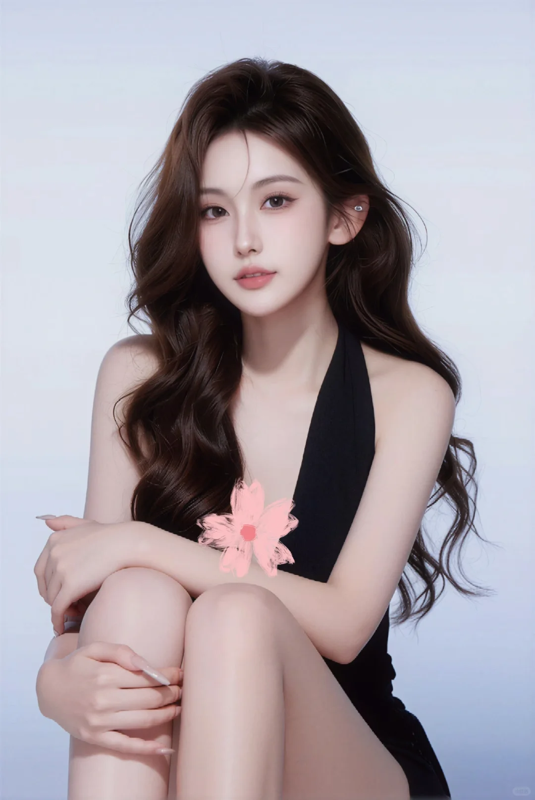 冷欲黑裙杀！深V吊带的性感暴击