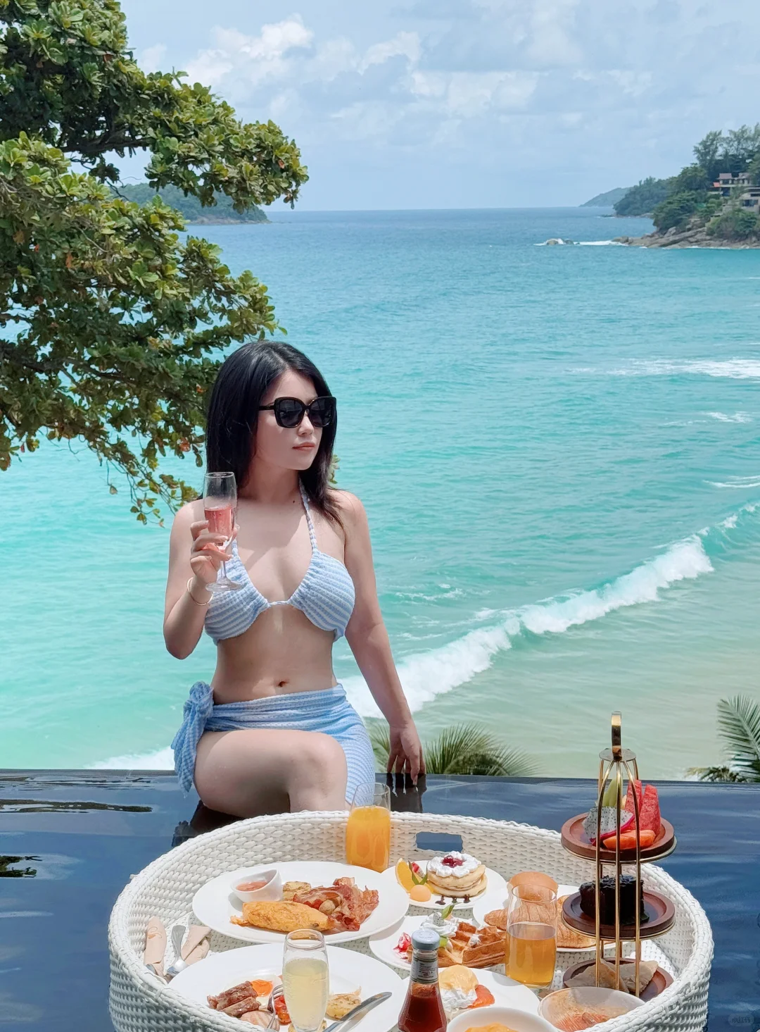 140｜80 小个子普吉岛海边泳池比基尼穿搭