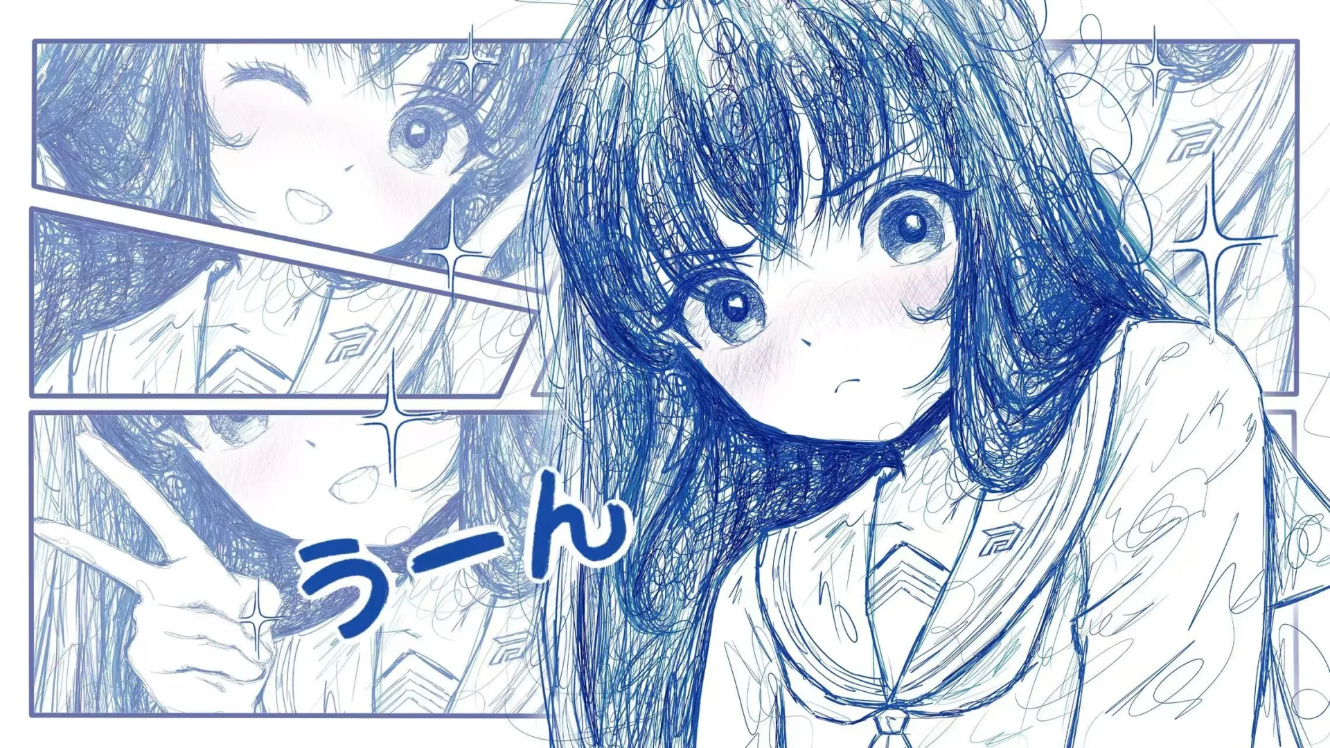 平板手机壁纸//喜欢上了原稿手绘！