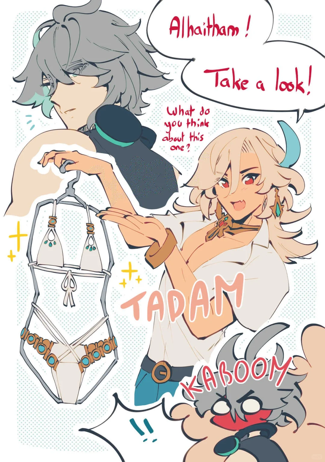 玩原神学英语 | 适合谁的泳装…？