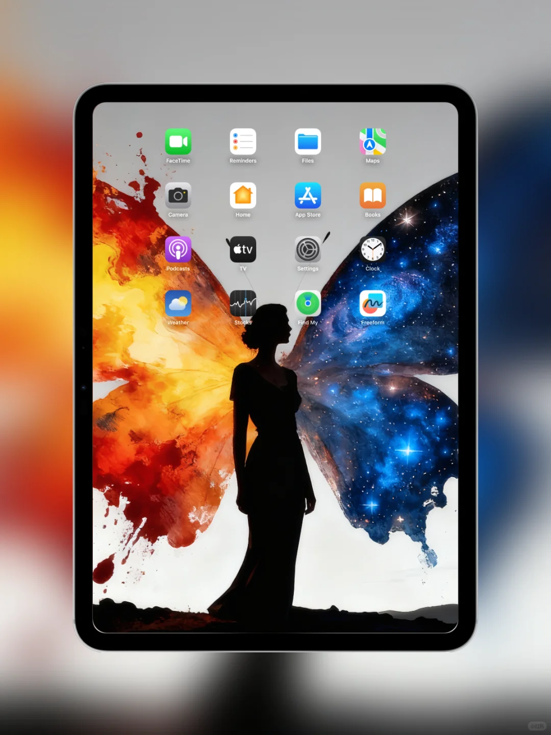 蝴蝶之翼一半火焰一半银河|ipad壁纸