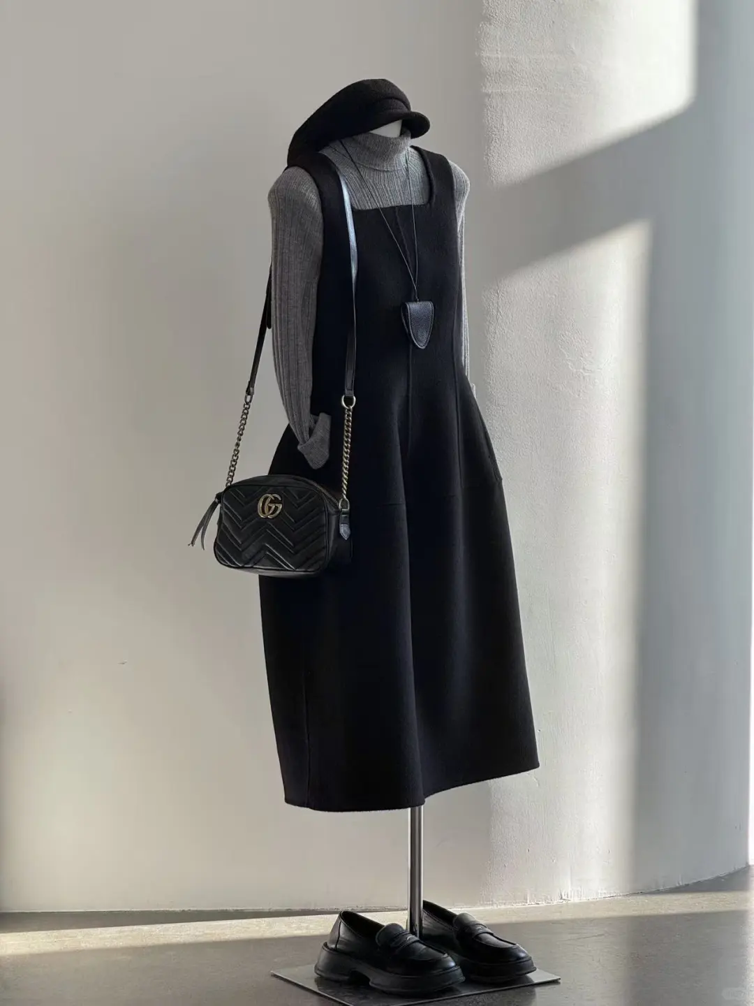 秋冬本命背心裙🖤收腰小黑裙长款来啦！