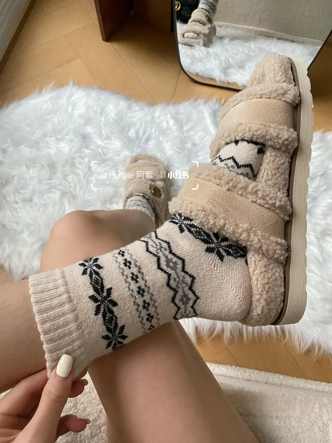 费尔岛羊毛袜~复古又温柔~好适合秋冬穿！