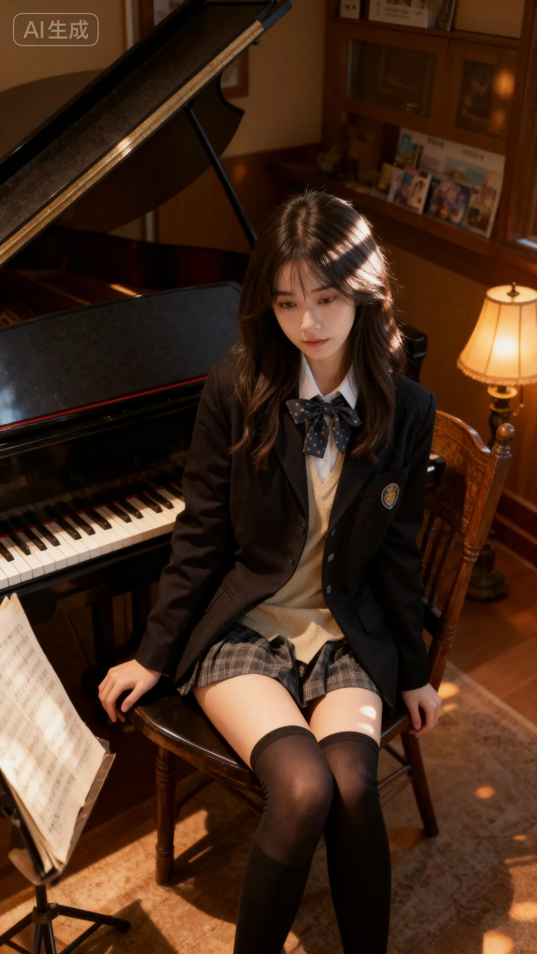 钢琴房的 jk 少女🌸🌸🌸