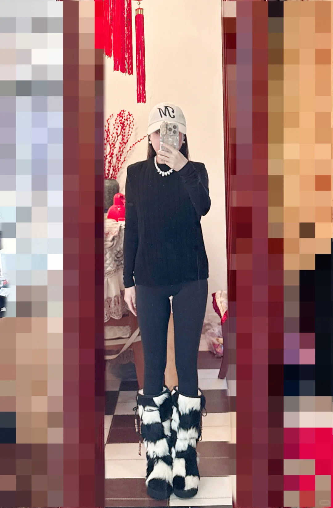 雪地靴穿搭/lulu瑜伽裤很百搭