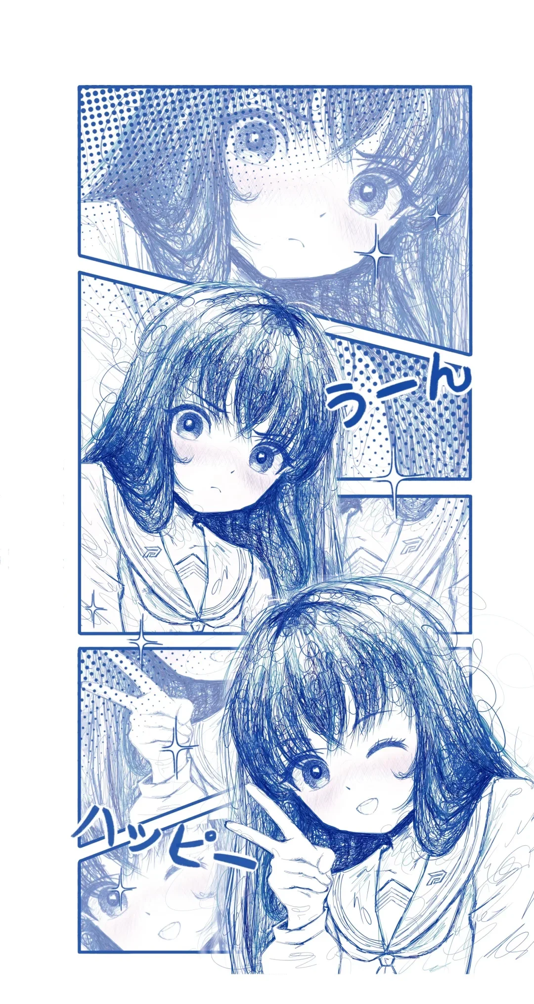 平板手机壁纸//喜欢上了原稿手绘！