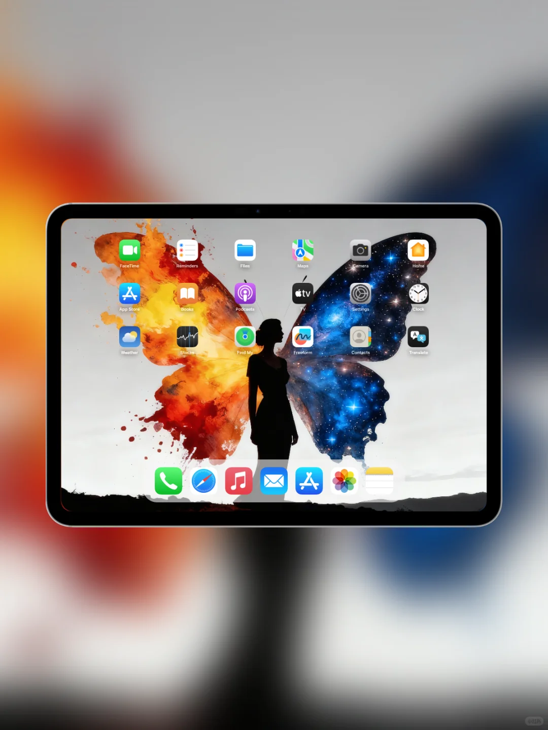 蝴蝶之翼一半火焰一半银河|ipad壁纸