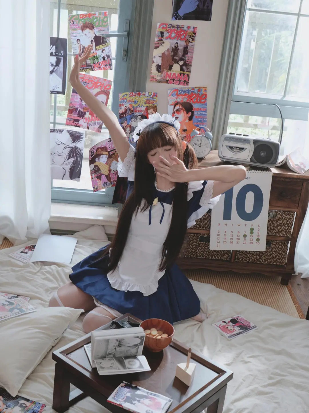 女仆与 JK 的复古宅家二次元心动瞬间合集