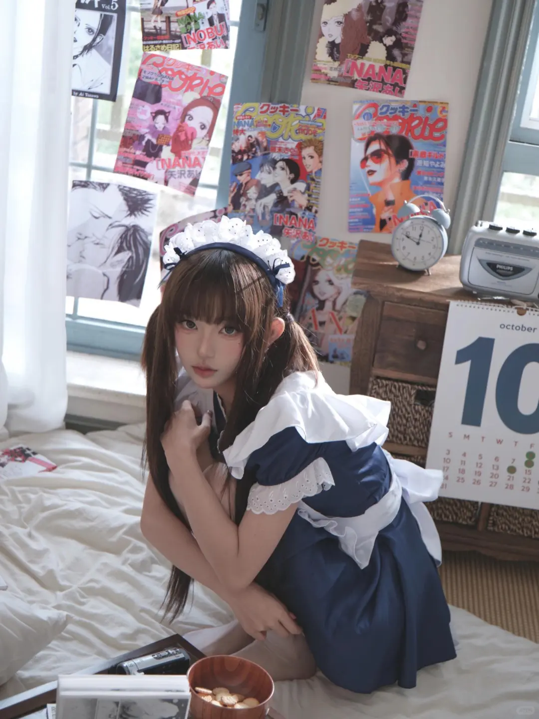 女仆与 JK 的复古宅家二次元心动瞬间合集