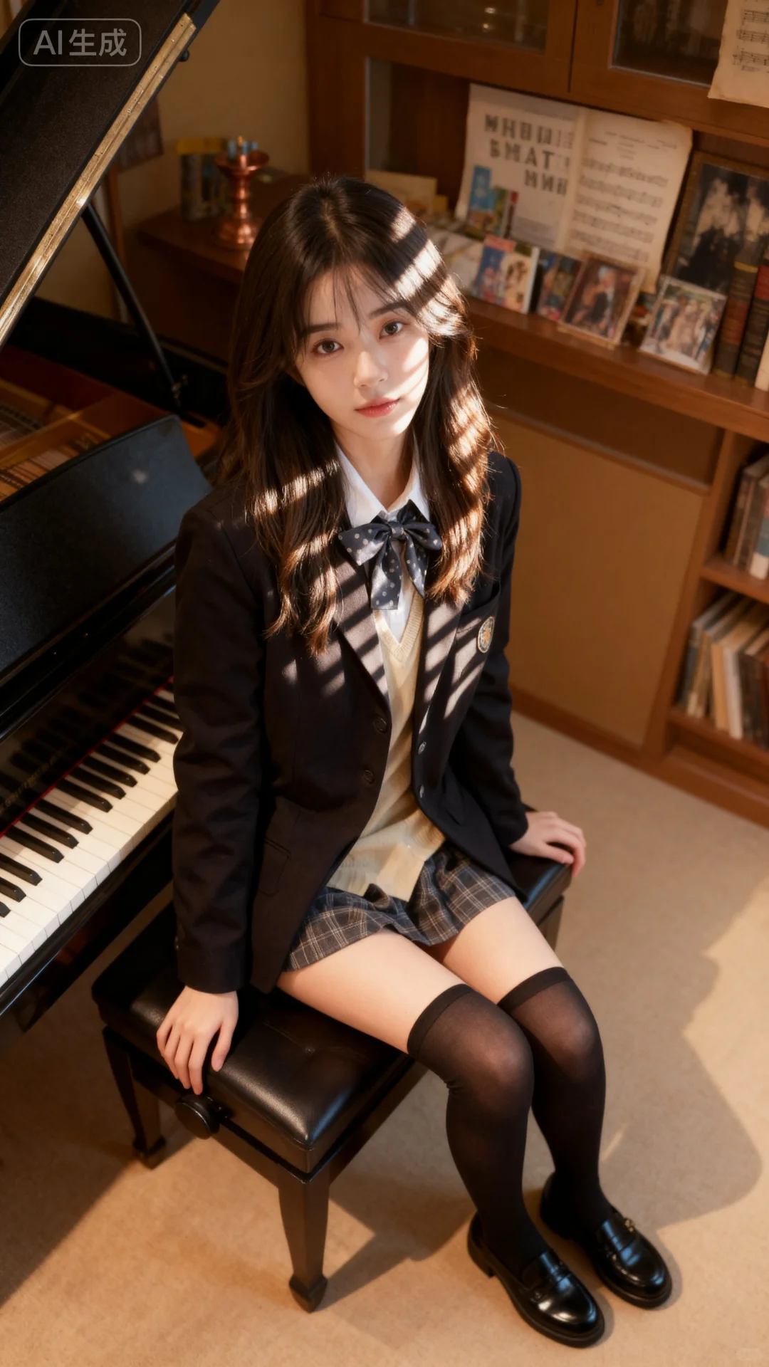 钢琴房的 jk 少女🌸🌸🌸