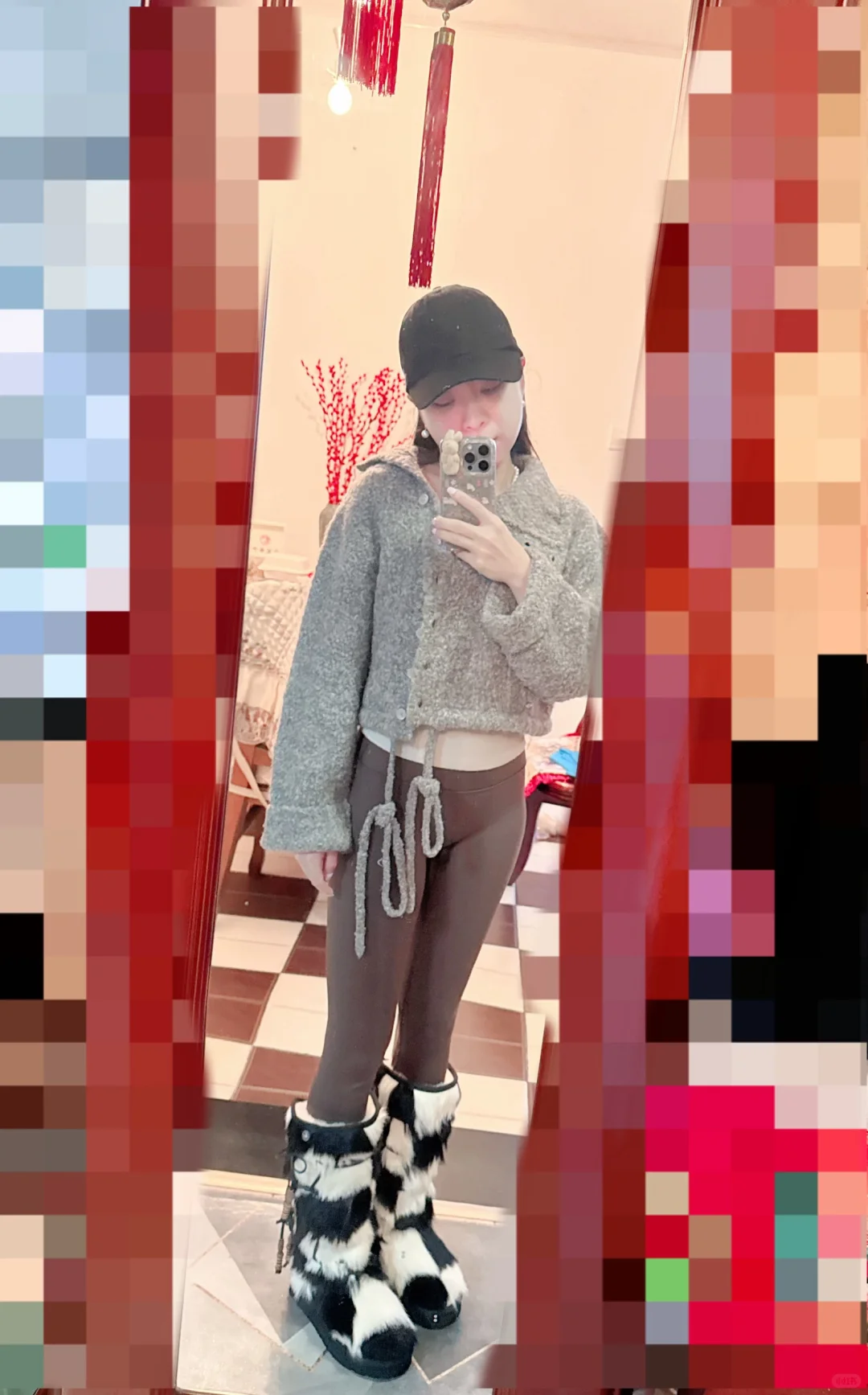 雪地靴穿搭/lulu瑜伽裤很百搭