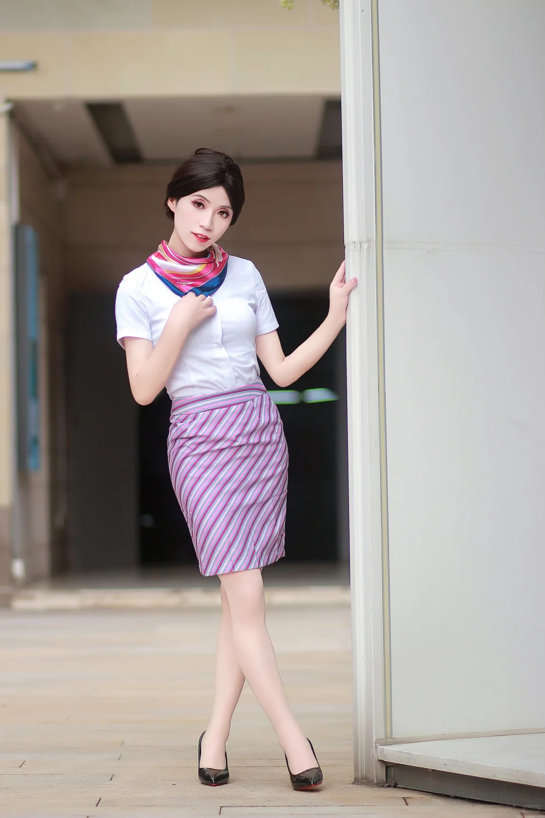 穿上制服真的太美啦！