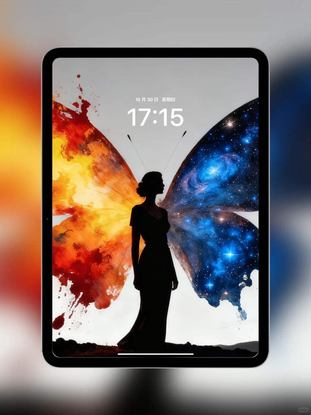 蝴蝶之翼一半火焰一半银河|ipad壁纸