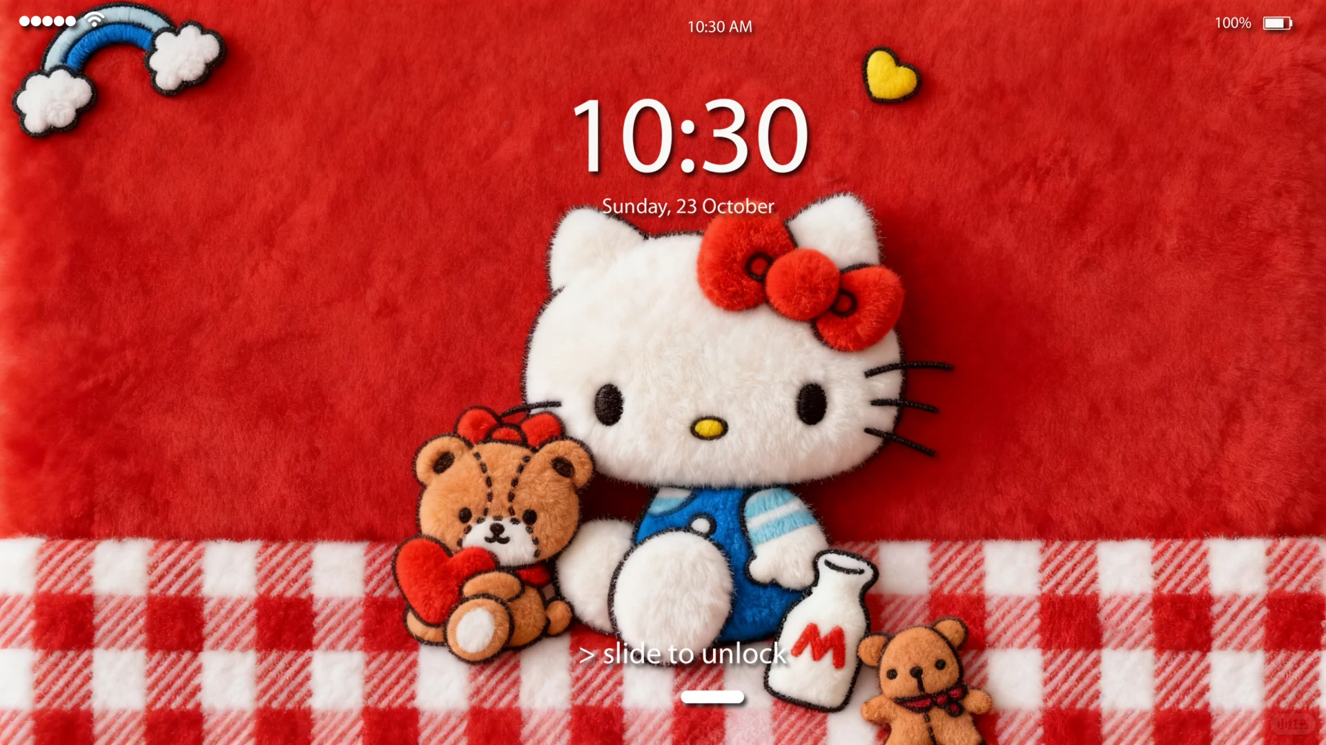 Kitty毛绒pad电脑桌面壁纸