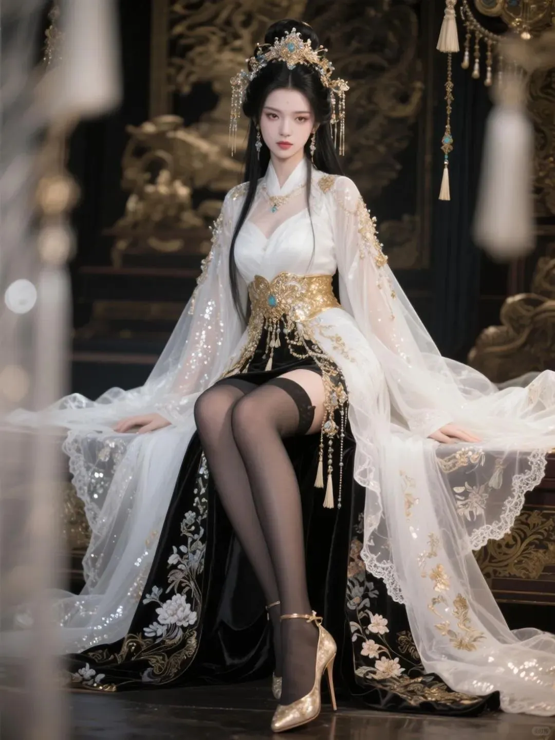 是你理想中的爱妃嘛#古风美女#黑丝长腿