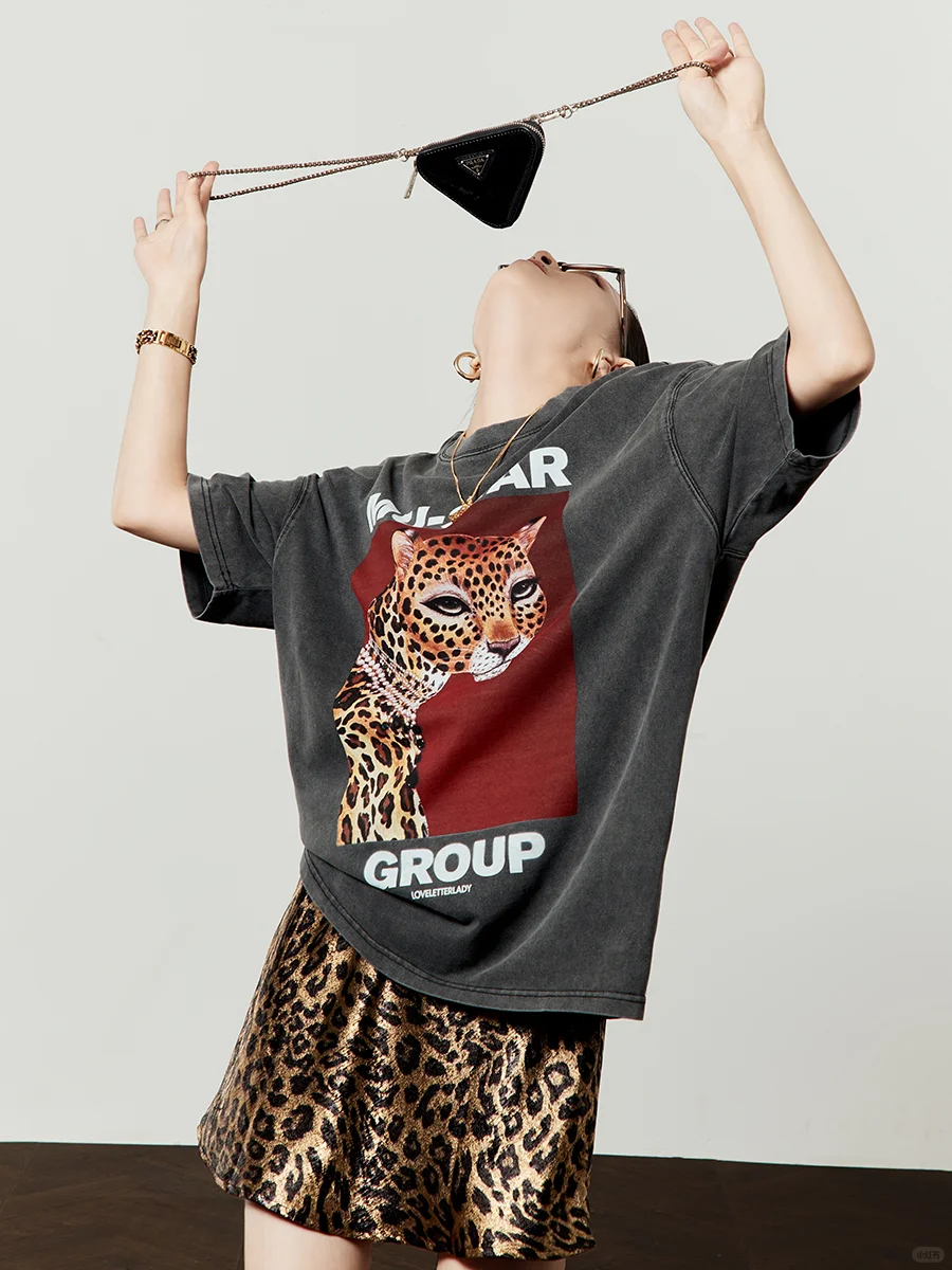 夏季穿搭 | 豹纹T恤裙性感又酷飒😎