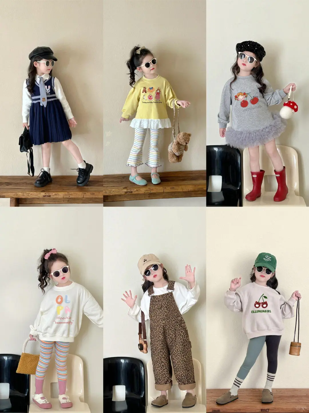 女童春秋款明星穿搭