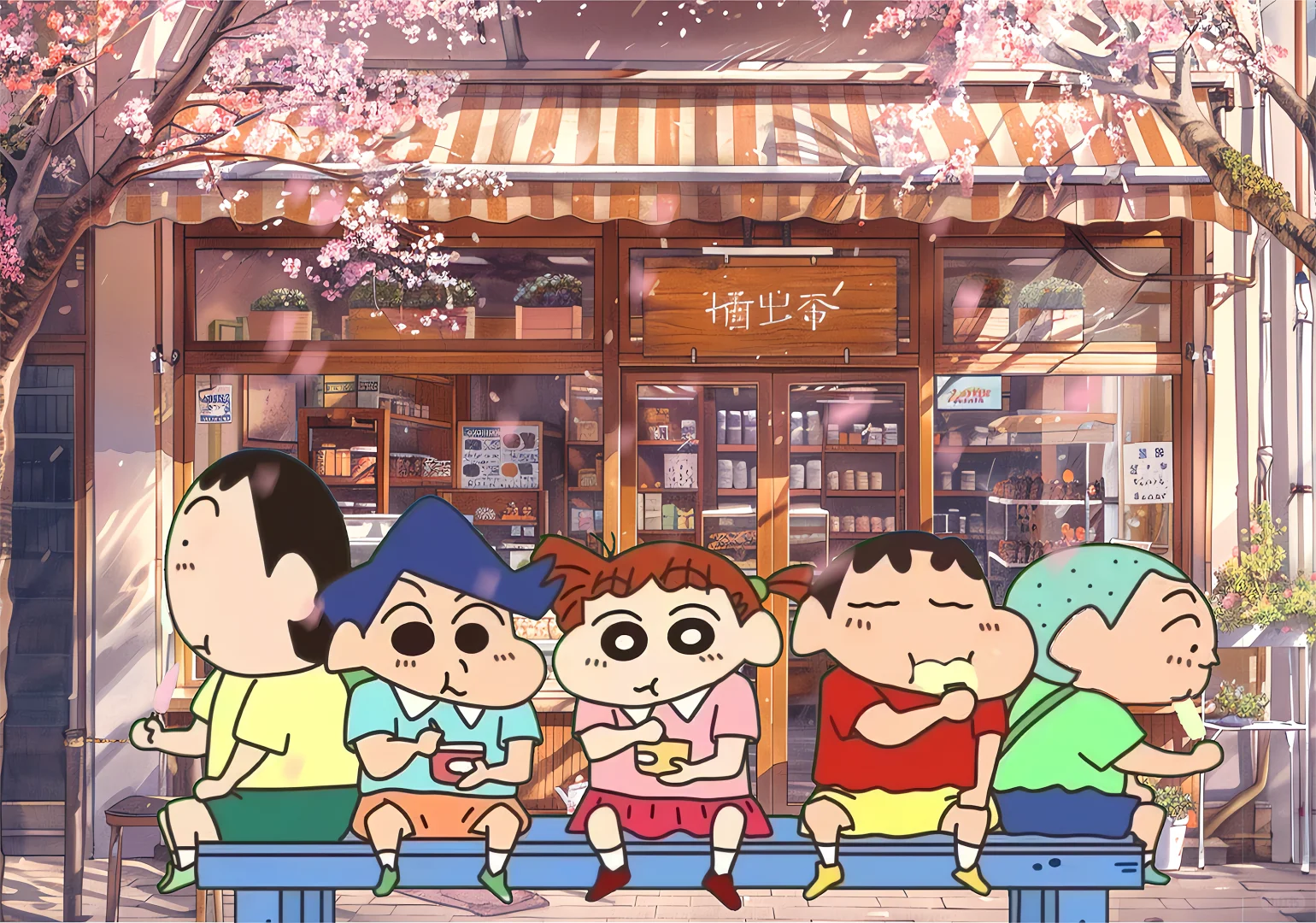 蜡笔小新iPad壁纸｜秋天的落叶🍂