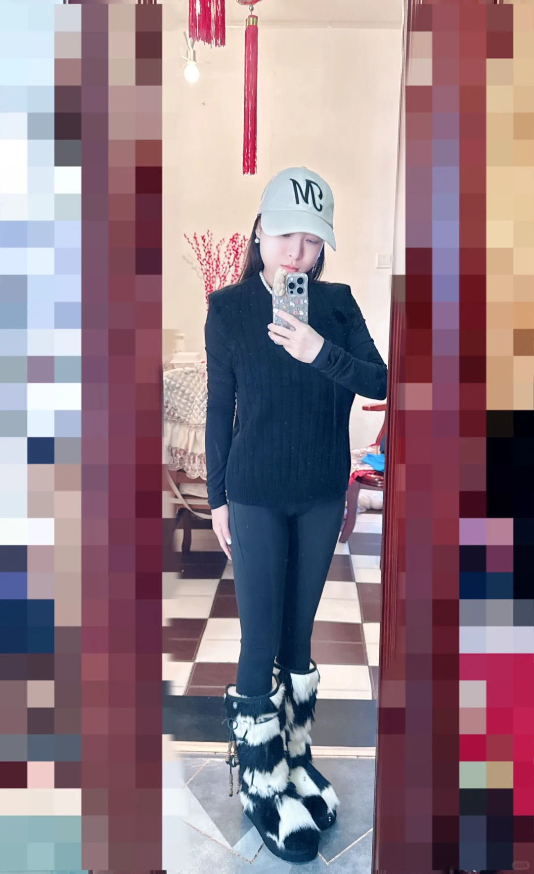 雪地靴穿搭/lulu瑜伽裤很百搭