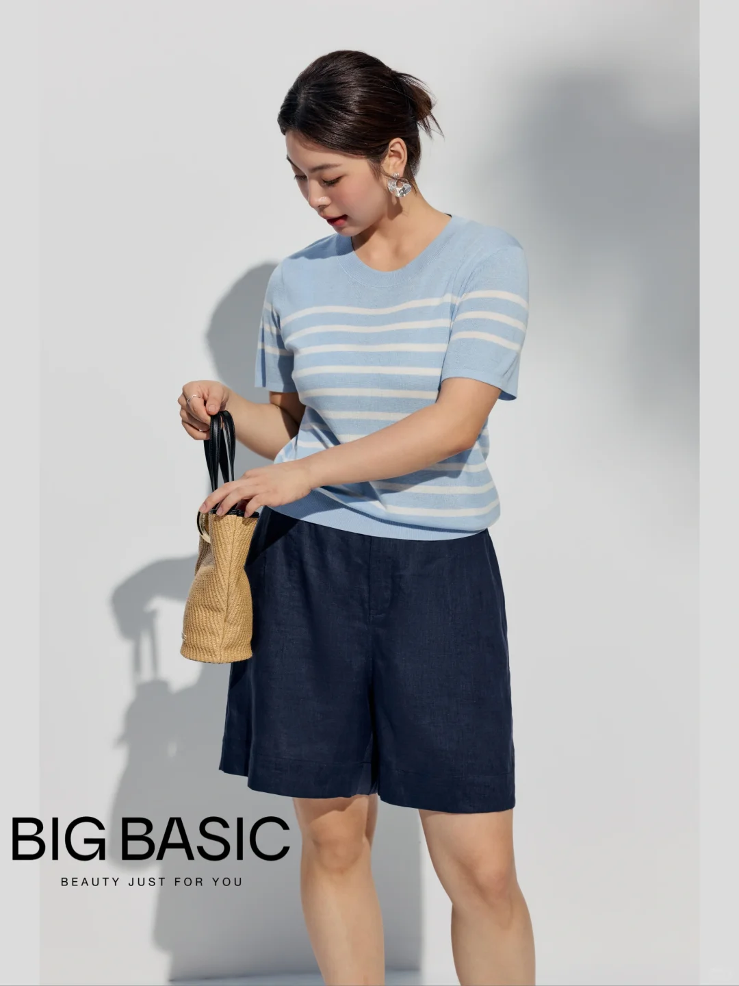 分享一条大码女孩穿更好看的亚麻短裤！