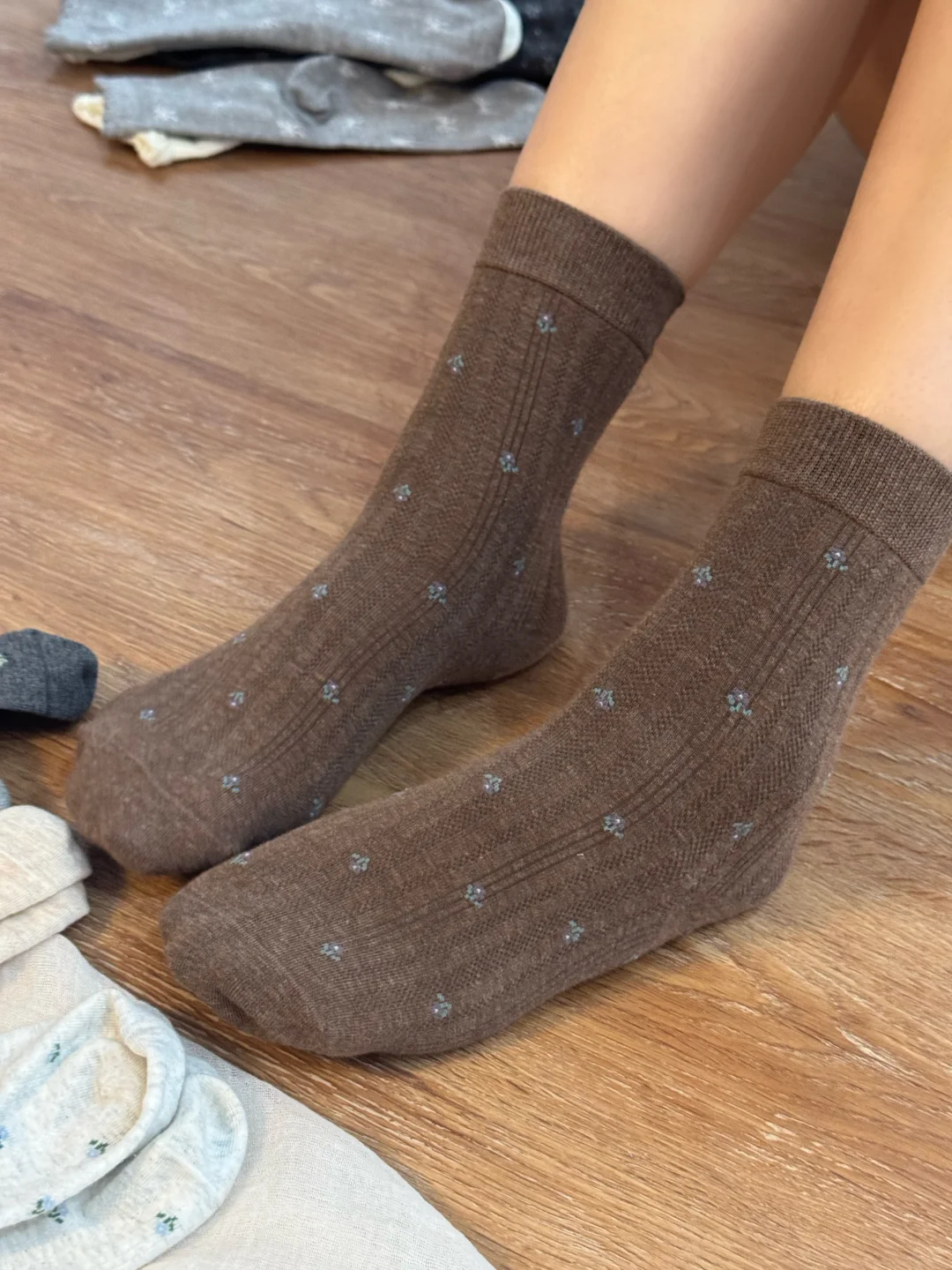 软乎乎的碎花百搭女袜