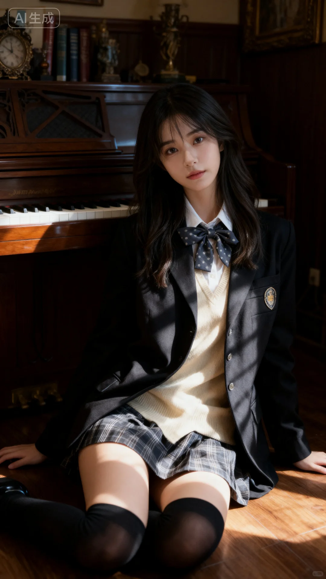 钢琴房的 jk 少女🌸🌸🌸