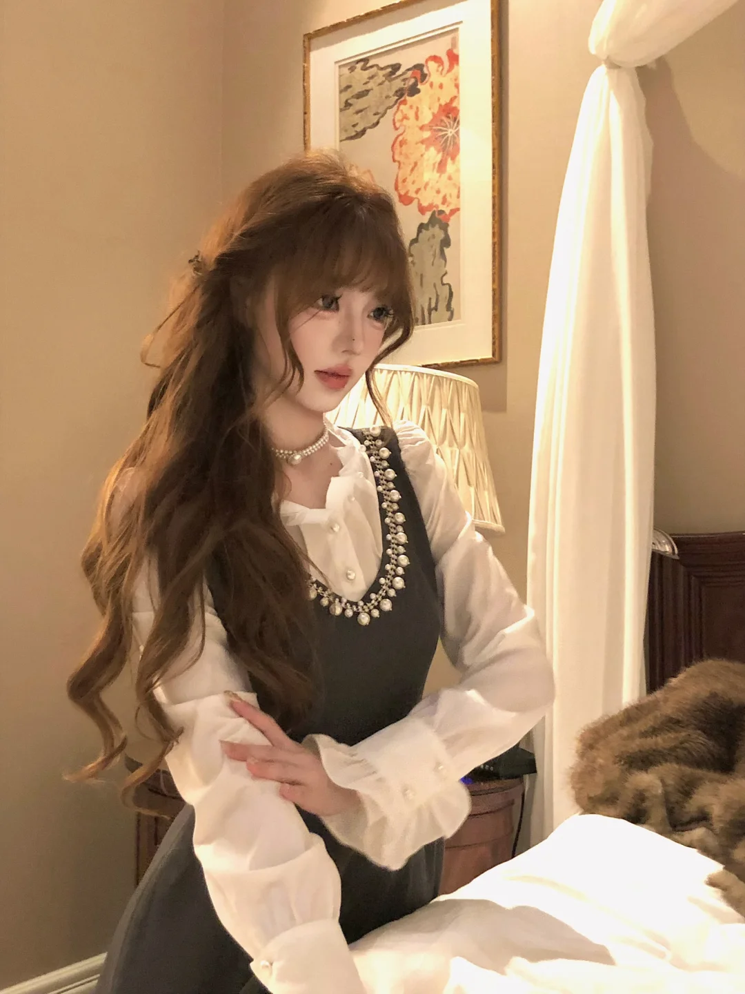 啊啊啊 好久没有穿到这么千金的显瘦A字裙了