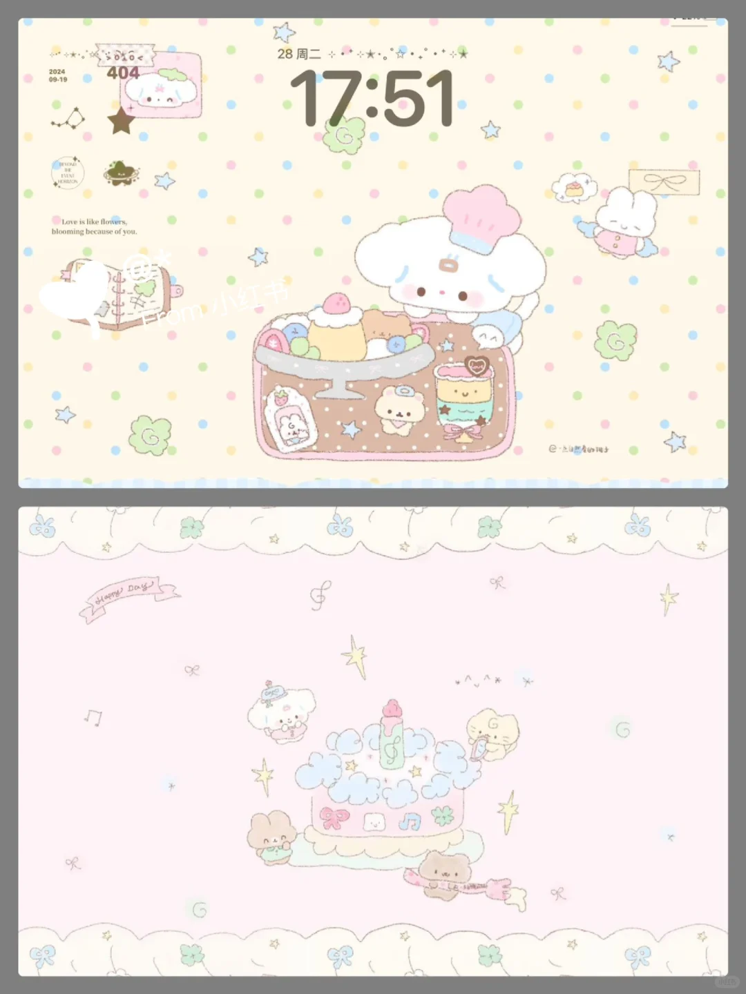 好可爱，好韩系的iPad壁纸套图！！！