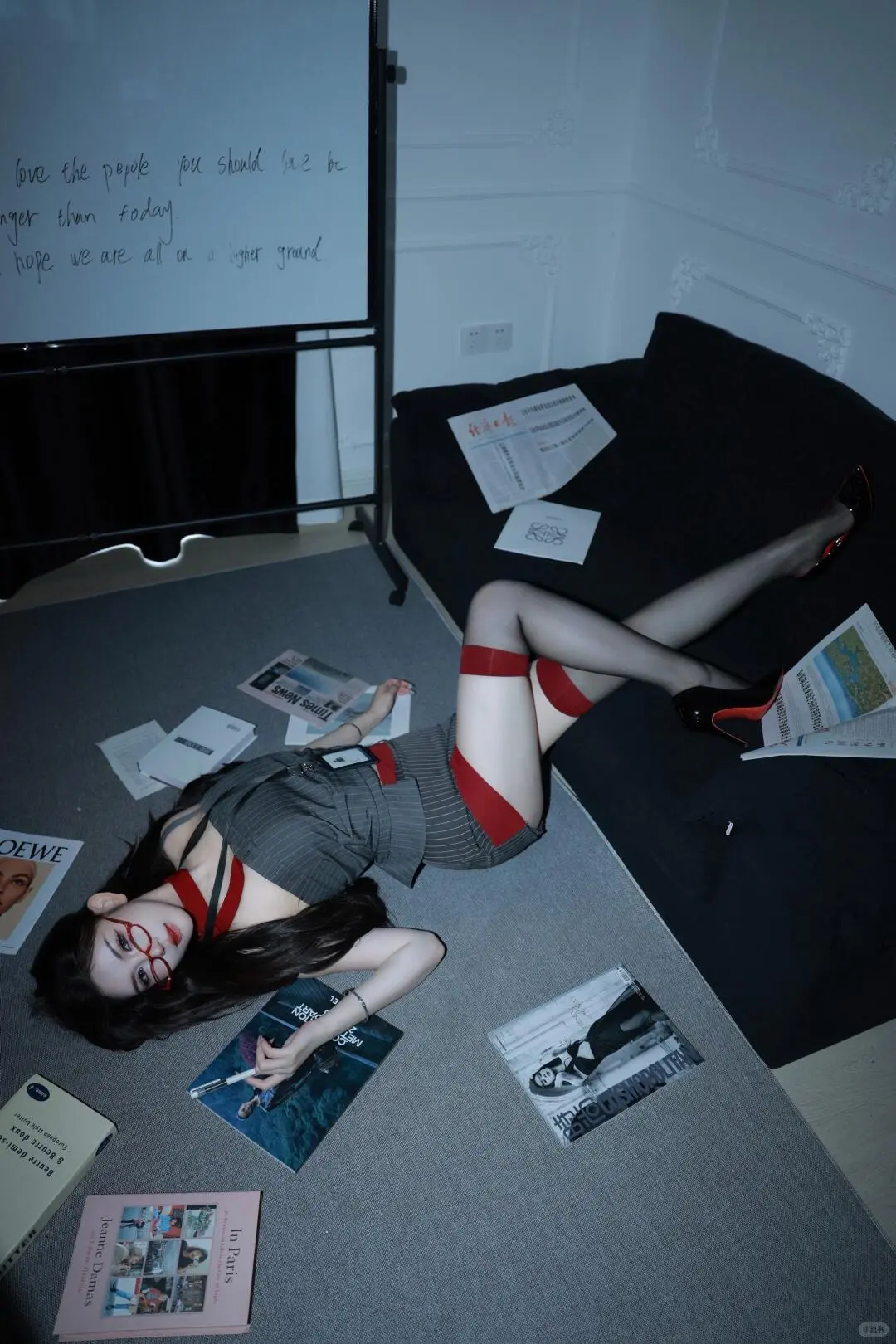 无锡写真丨制服女教师 办公室海妖风get