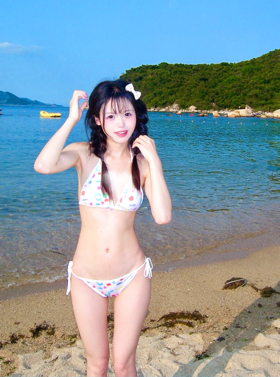 我在广东过夏天｜ccd海边蓝天泳衣拍照姿势