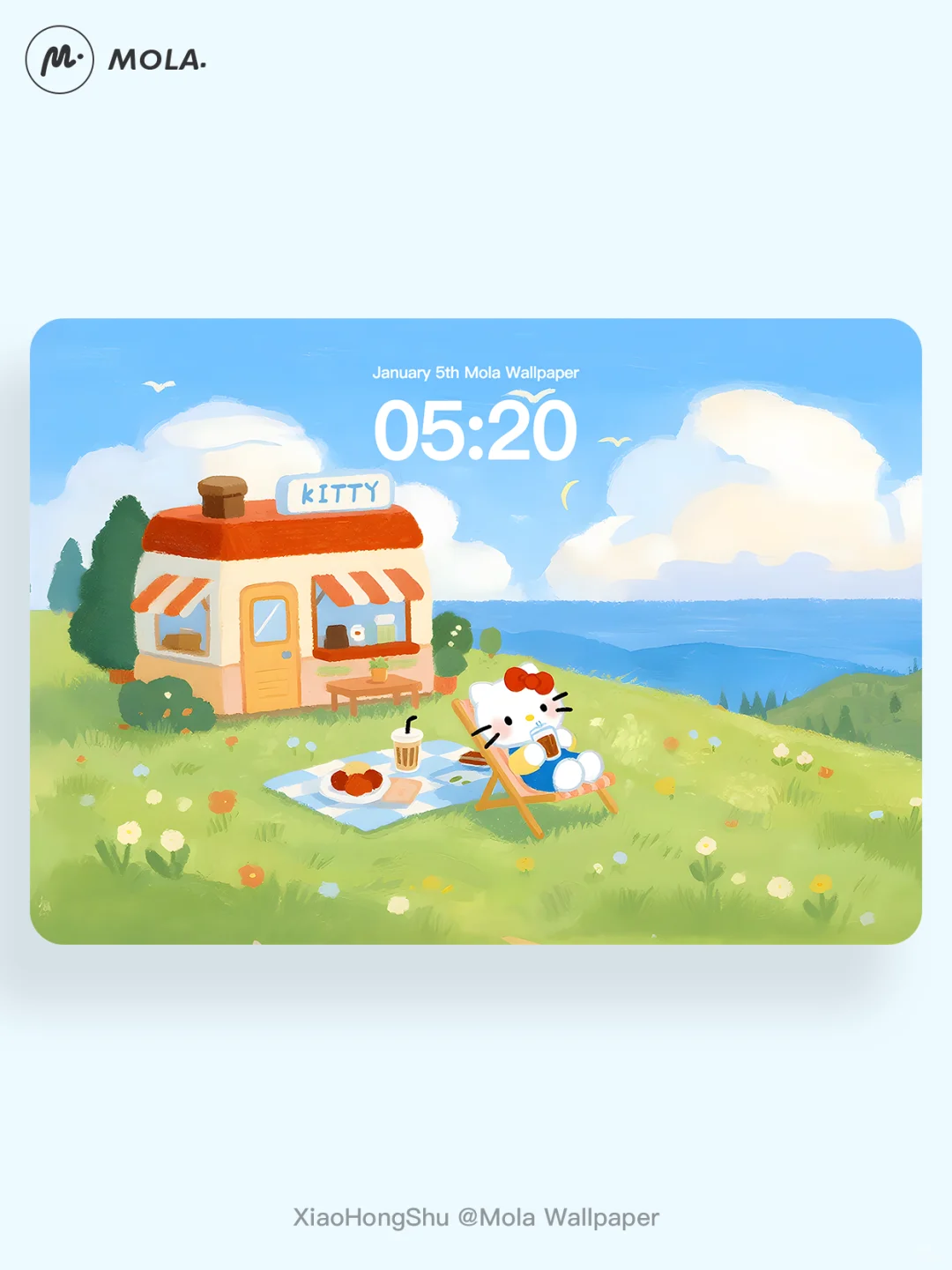 Hellokitty海边小屋 | 平板壁纸 105