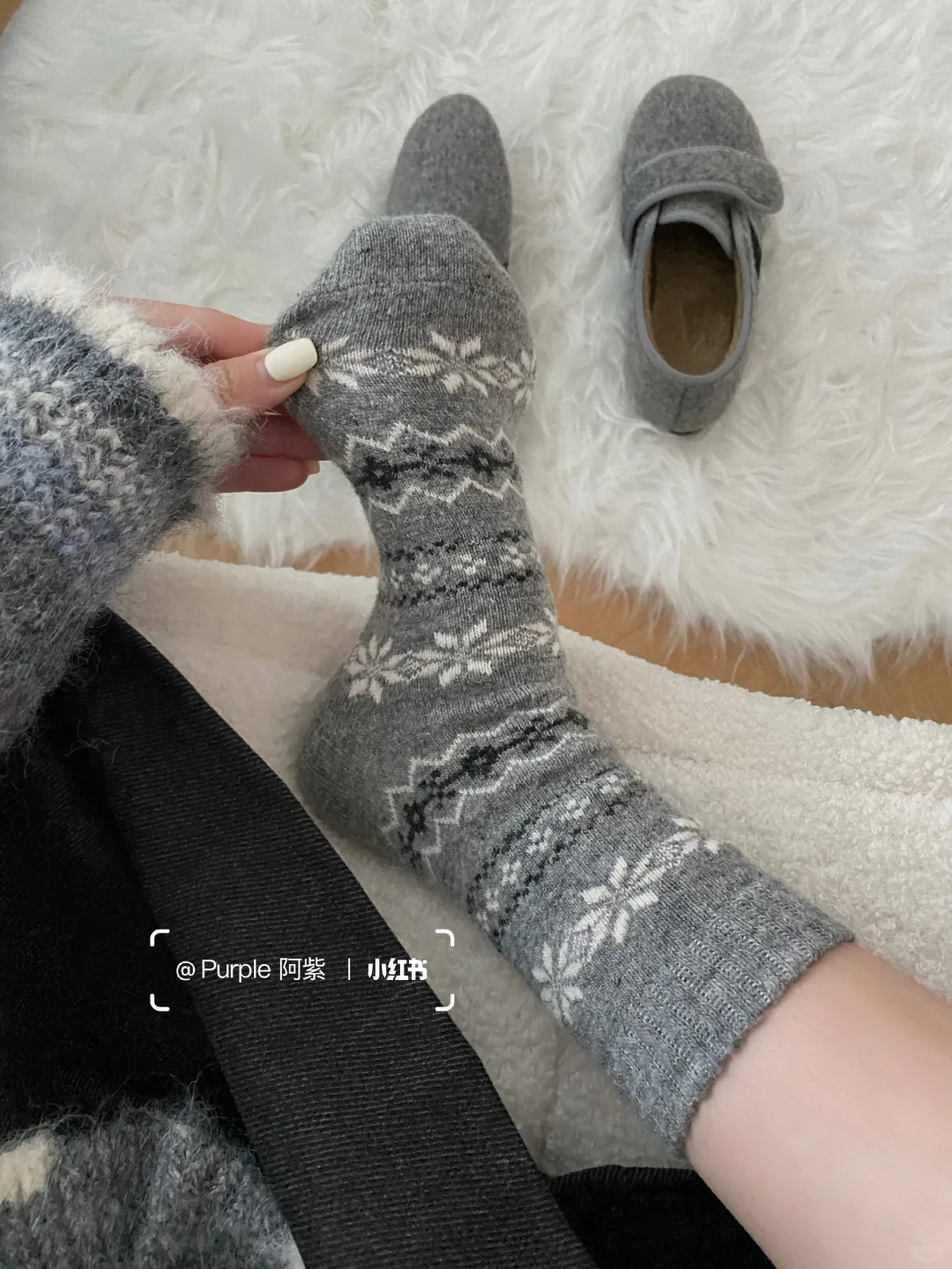 费尔岛羊毛袜~复古又温柔~好适合秋冬穿！
