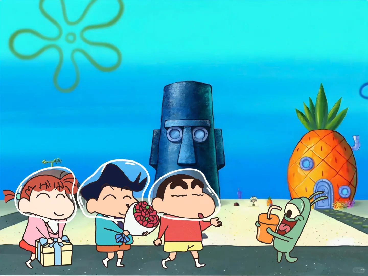 蜡笔小新壁纸！！